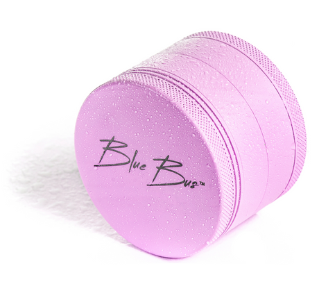 Z1 2.5" Pink Ceramic Grinder by Blue Bus Fine Tools, Compact 4-Part Design, Side View