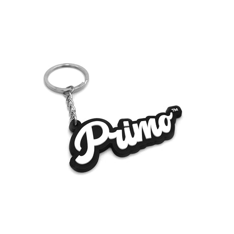 Primo Limited Edition Keychain with logo, front view on a seamless white background