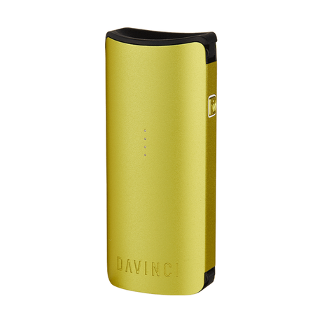 DaVinci Miqro-C Vaporizer in yellow, front view, compact and portable design