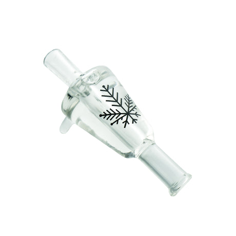 Freeze Pipe Glycerin Blunt Tip with Snowflake Emblem - Clear Glass, Isolated View