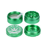 Puff Puff Pass 3-Part 40mm Aluminum Grinder for Dry Herbs, Compact Design, Disassembled View