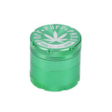Puff Puff Pass 3-Part 40mm Aluminum Grinder for Dry Herbs, Compact Design in Green