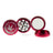 Puff Puff Pass 3-Part 50mm Aluminum Grinder in Red, Opened to Show Compartments