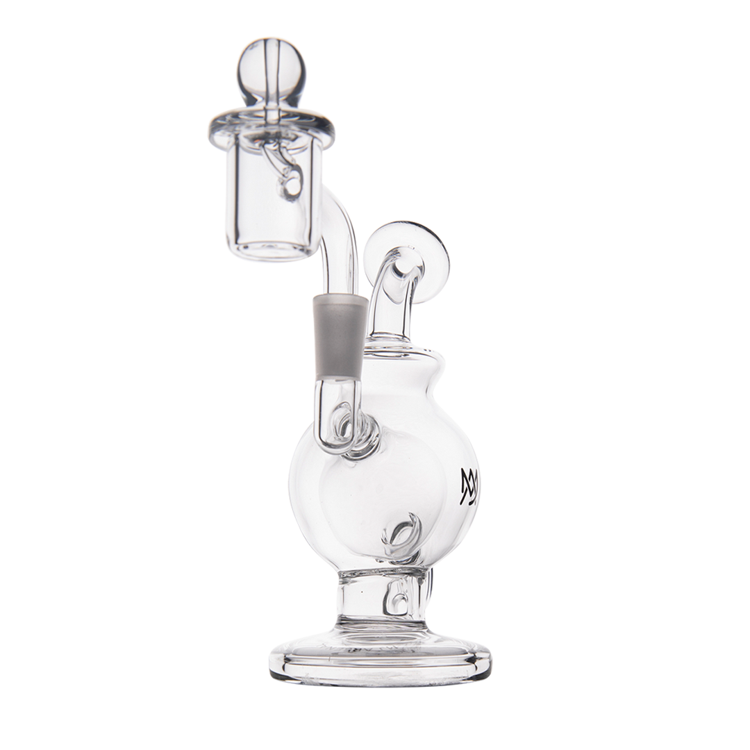 MJ Arsenal Atlas Mini Dab Rig with Double Ball Design and Honeycomb Percolation, 5" Tall