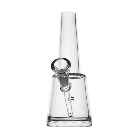 MJ Arsenal Summit Borosilicate Glass Bong with Clear 14mm Joint - Front View on White