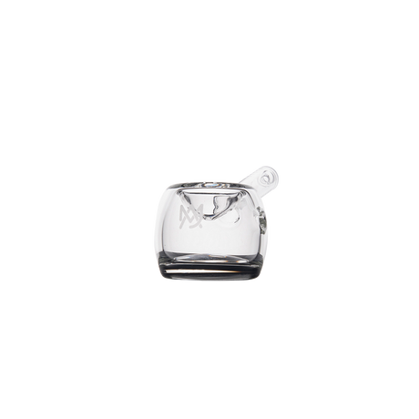 MJ Arsenal Perch Hand Pipe - Clear Borosilicate Glass - Angled Side View