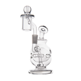 MJ Arsenal Royale Mini Dab Rig with clear borosilicate glass and 90-degree banger hanger