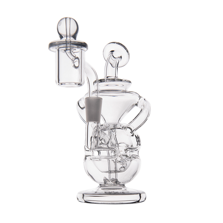 MJ Arsenal Infinity Mini Dab Rig with banger hanger design and 90-degree joint on white background
