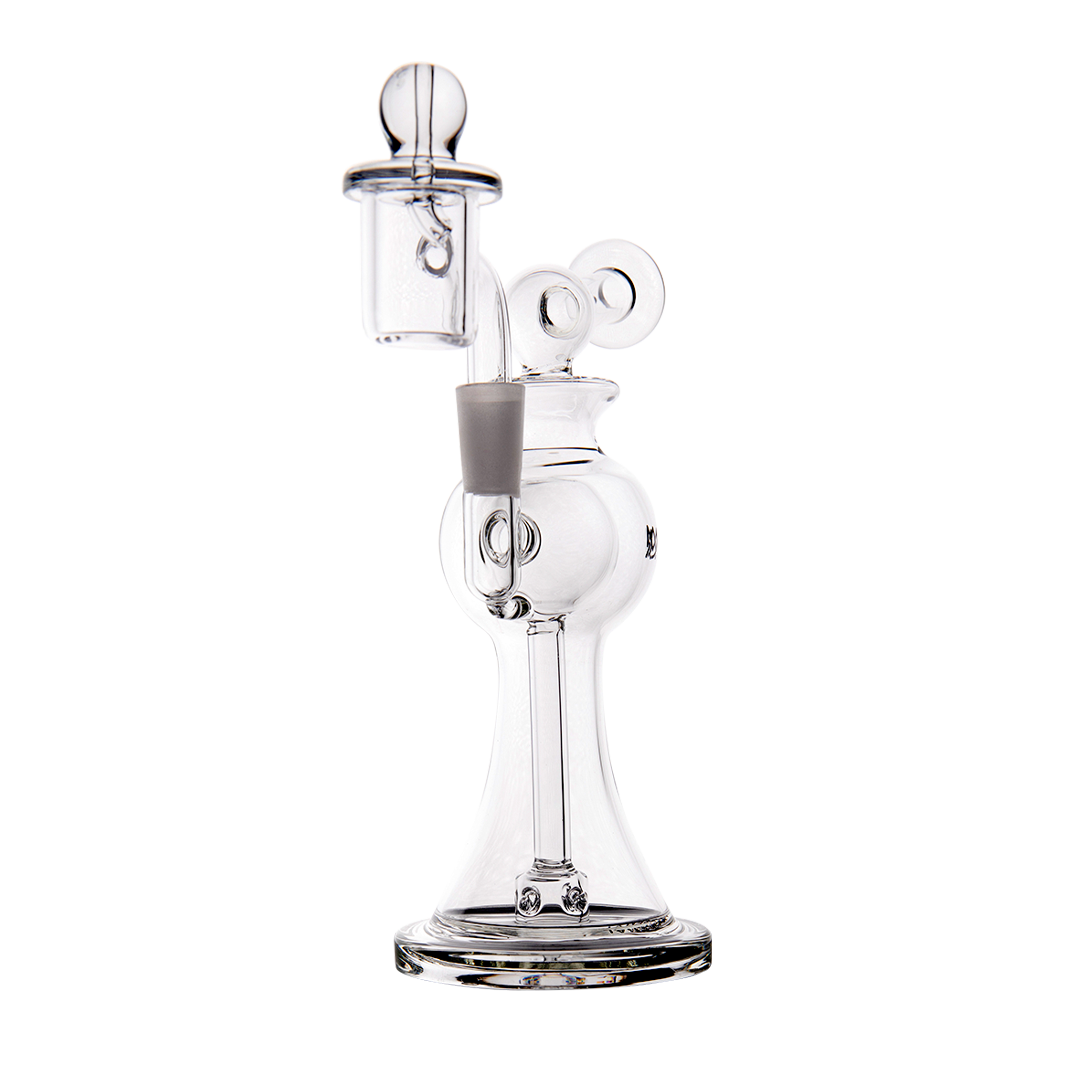 MJ Arsenal Apollo Mini Dab Rig - 7" Compact Design with Puck Perc, Side View