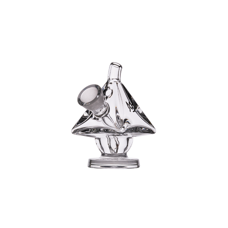 MJ Arsenal King Bubbler in clear borosilicate glass, 45 degree joint, portable design, front view