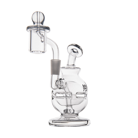 MJ Arsenal Royale Mini Dab Rig with clear borosilicate glass, 10mm female joint, and compact design