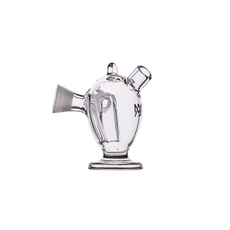 MJ Arsenal Dubbler Double Bubbler, portable 45-degree joint, clear borosilicate glass, front view