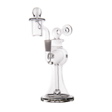 MJ Arsenal Apollo Mini Dab Rig with Puck Perc, 10mm Female Joint, Front View on White