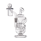 MJ Arsenal Infinity Mini Dab Rig with Banger Hanger Design, Clear Borosilicate Glass, Front View