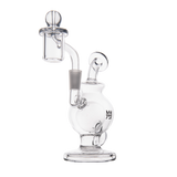 MJ Arsenal Atlas Mini Dab Rig, Honeycomb Percolation, 5" Compact Design, 90 Degree Joint, Front View