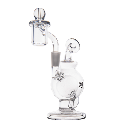 MJ Arsenal Atlas Mini Dab Rig, Honeycomb Percolation, 5" Compact Design, 90 Degree Joint, Front View