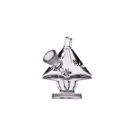 MJ Arsenal King Bubbler in clear glass, 45-degree joint, compact for easy travel, front view
