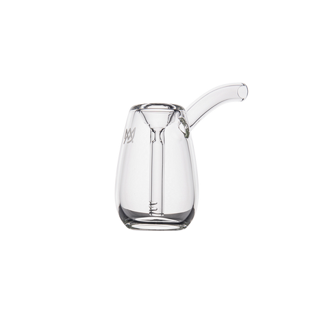 MJ Arsenal Bulb Mini Bubbler in clear borosilicate glass, front view on white background
