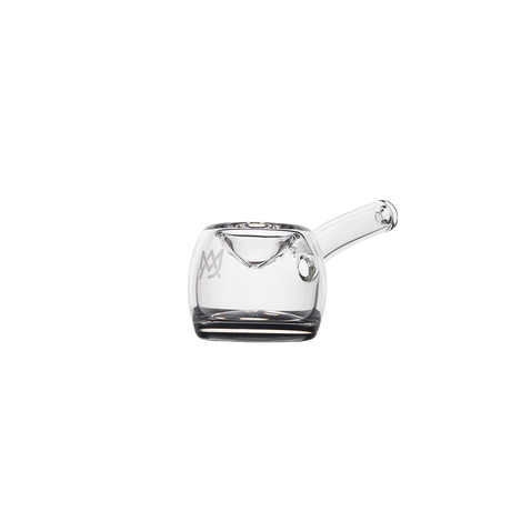 MJ Arsenal Perch Hand Pipe - Sleek Clear Glass - Portable Size - Side View