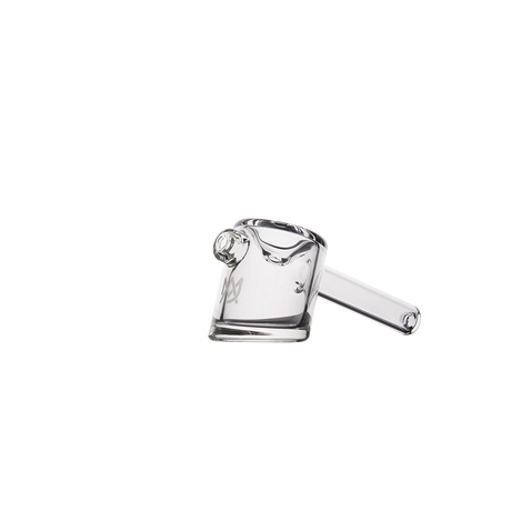 MJ Arsenal Kickstand Hand Pipe - Clear Glass - Side Angle on White Background