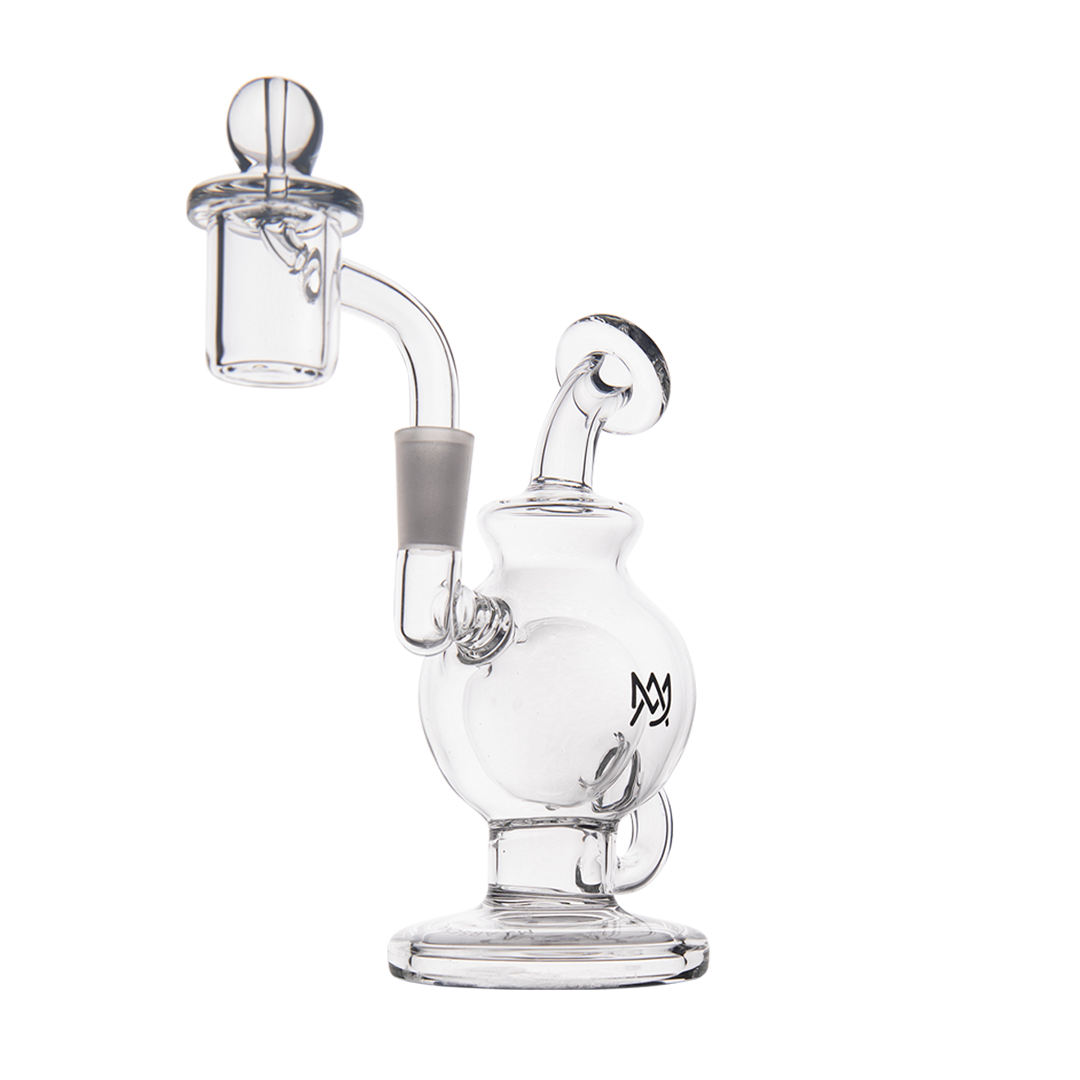 MJ Arsenal Atlas Mini Dab Rig with Honeycomb Percolation, Compact 5" Height, Front View