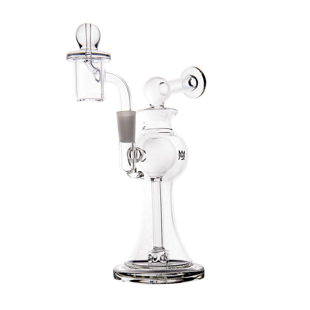 MJ Arsenal Apollo Mini Dab Rig - Clear Borosilicate Glass - 90 Degree Joint - Front View