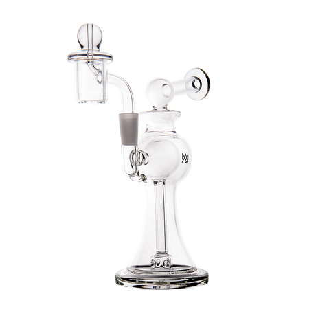 MJ Arsenal Apollo Mini Dab Rig - Clear Borosilicate Glass - 90 Degree Joint - Front View
