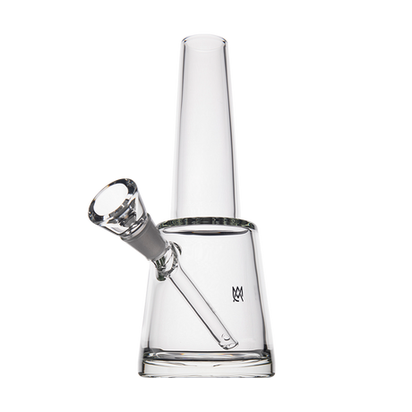 MJ Arsenal Summit Borosilicate Glass Bong with Clear 14mm Joint - Front View on Seamless White