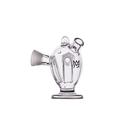 MJ Arsenal Dubbler Original Double Bubbler, 45-degree joint, portable borosilicate glass, front view