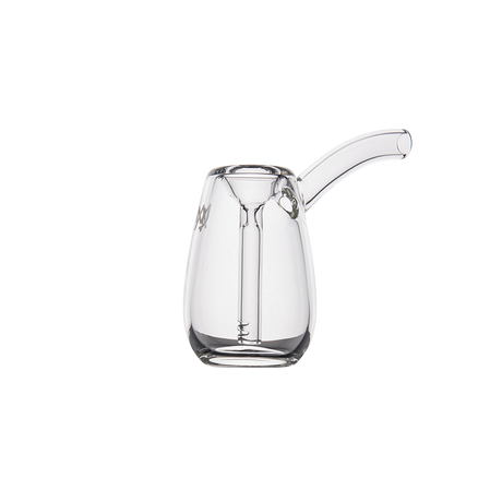 MJ Arsenal Bulb Mini Bubbler, Durable 100% Borosilicate Glass, Angled Side View on White