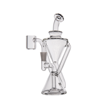 MJ Arsenal Time Turner Mini Dab Rig with Quartz Bucket, Angled View on Seamless White Background
