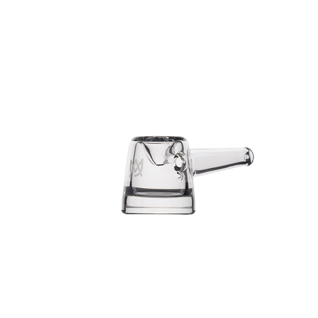 MJ Arsenal Deco Hand Pipe - Clear Glass with Compact Design - Front View