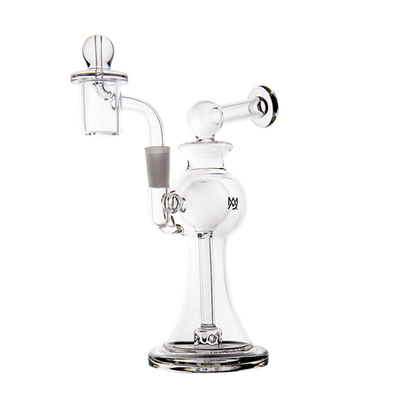 MJ Arsenal Apollo Mini Dab Rig with Banger Hanger, 7" Tall, 90 Degree Joint - Clear View
