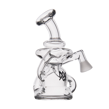 MJ Arsenal Hydra Vape Edition compact dab rig with halo ceramic insert, clear front view