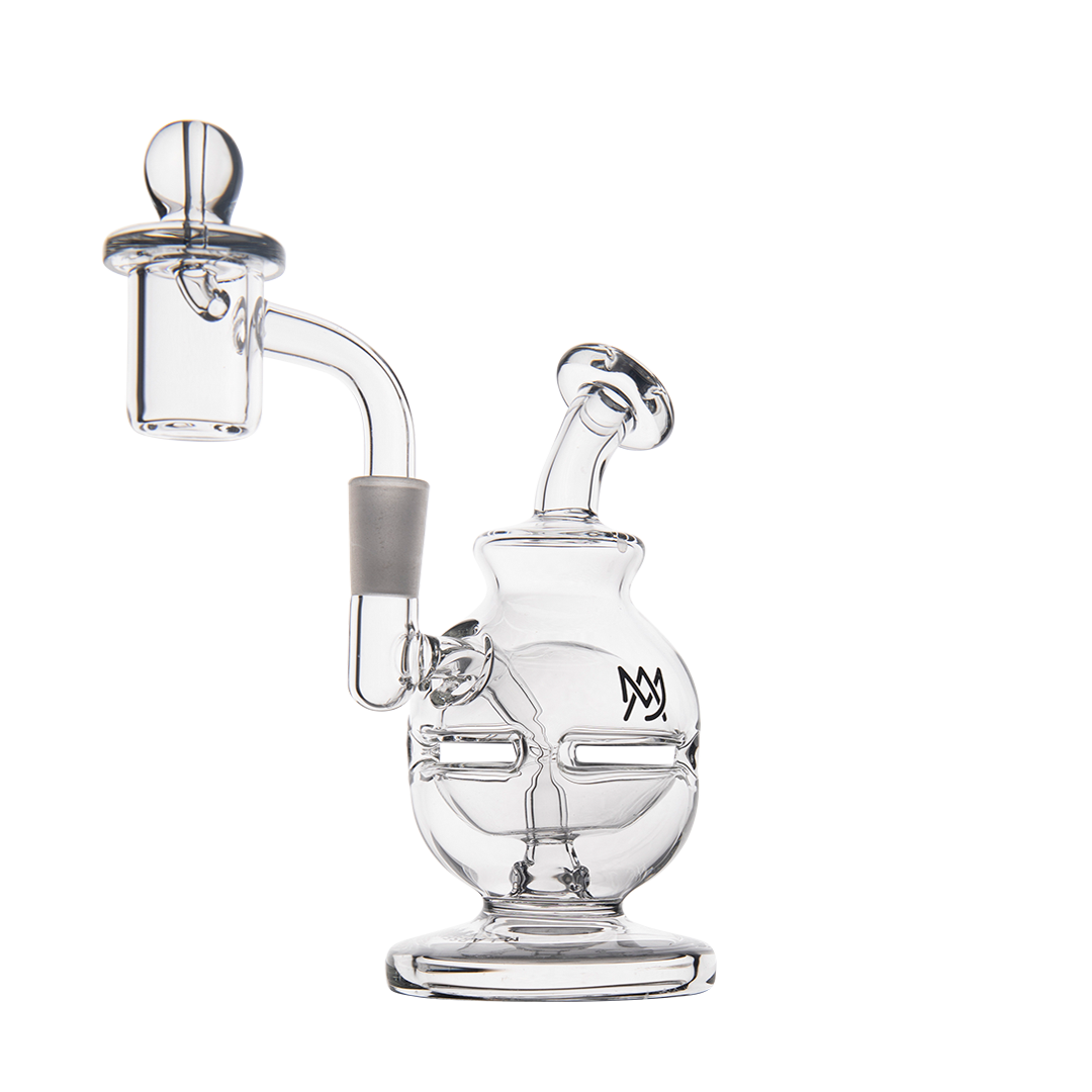 MJ Arsenal Royale Mini Dab Rig with Banger Hanger, Clear Borosilicate Glass, 5" Height