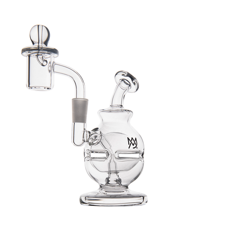 MJ Arsenal Royale Mini Dab Rig with Banger Hanger, Clear Borosilicate Glass, 5" Height
