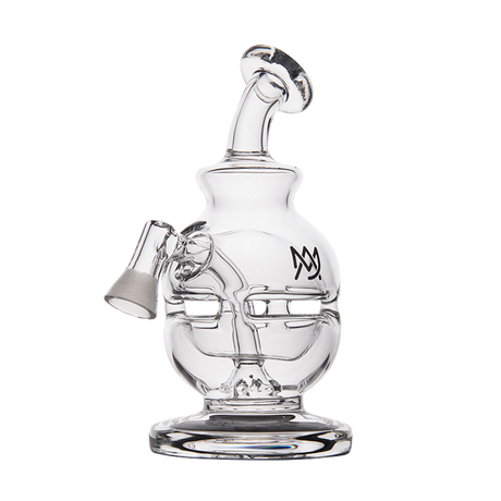 MJ Arsenal Royale Vape Edition mini dab rig with clear glass, front view on a white background