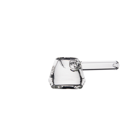MJ Arsenal Kettle Hand Pipe - Clear Glass - Side View on Seamless White Background