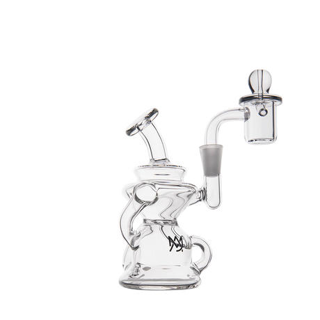 MJ Arsenal Hydra Mini Dab Rig with Triple-Hole Perc, 90 Degree Joint, Front View