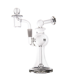 MJ Arsenal Apollo Mini Dab Rig, Clear Borosilicate Glass, 90 Degree 10mm Female Joint, Front View