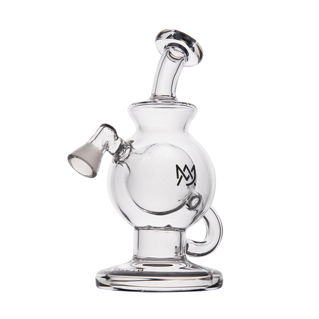 MJ Arsenal Atlas Vape Edition mini rig with clear quartz banger, front view on pure white background