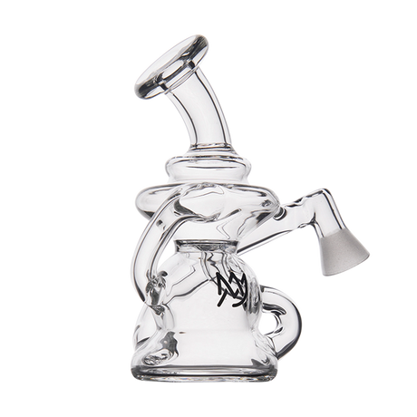 MJ Arsenal Hydra Vape Edition mini dab rig with a clear glass side view, compact for easy travel