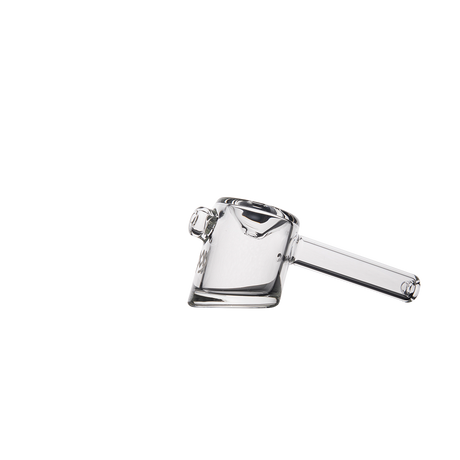 MJ Arsenal Kickstand Hand Pipe - Clear Glass with Sturdy Base - Side View