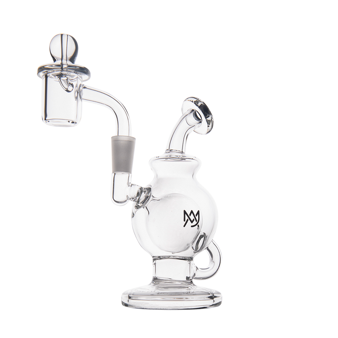 MJ Arsenal Atlas Mini Dab Rig with Honeycomb Percolator, 90 Degree Joint, and Banger Hanger Design