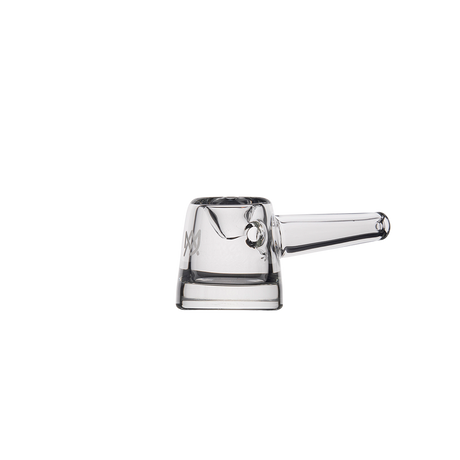 MJ Arsenal Deco Hand Pipe - Compact Clear Glass with Side Carb - Front View
