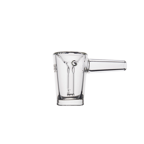 MJ Arsenal Basin Compact Bubbler Bowl - 100% Borosilicate Glass, Side View on White