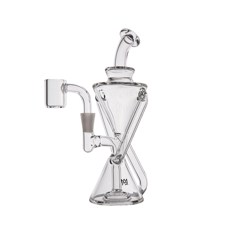 MJ Arsenal Time Turner Mini Dab Rig with Quartz Bucket - Clear Glass Front View