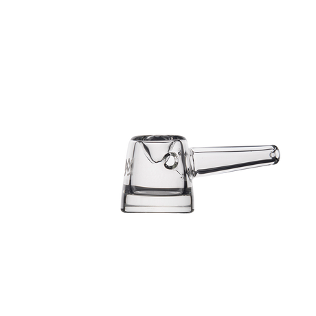 MJ Arsenal Deco Hand Pipe - Clear Glass with Ergonomic Grip - Side View