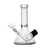 MJ Arsenal Cache Bong - Compact 7" Clear Borosilicate Glass with 10mm Joint, Beaker Design, Side View