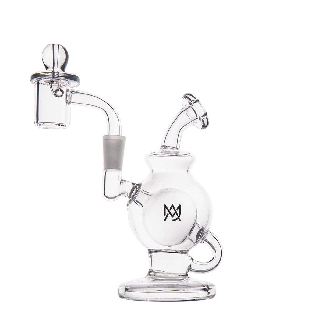 MJ Arsenal Atlas Mini Dab Rig with Honeycomb Percolator, 90 Degree Joint, Front View